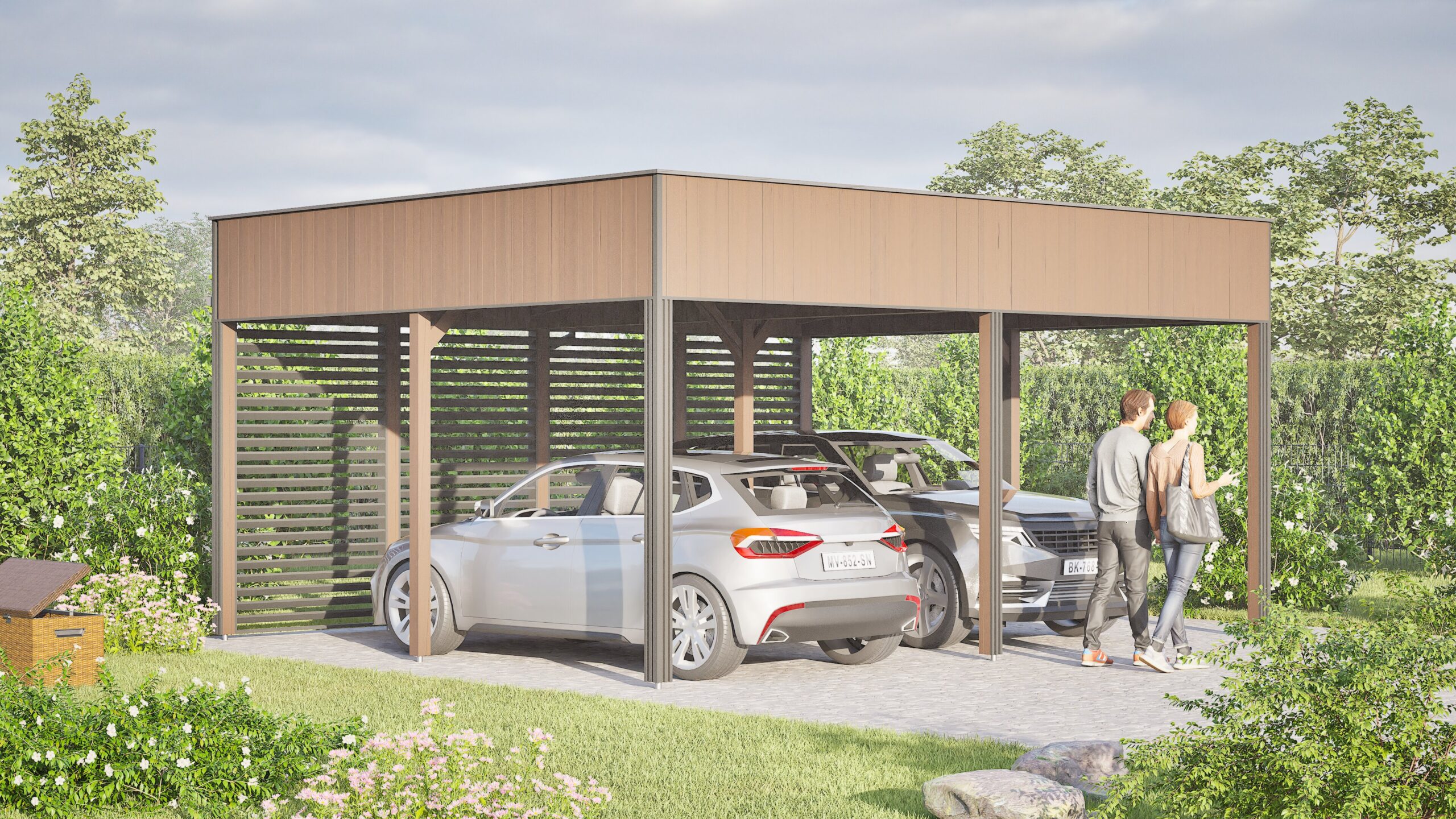 Wiata dwustanowiskowa